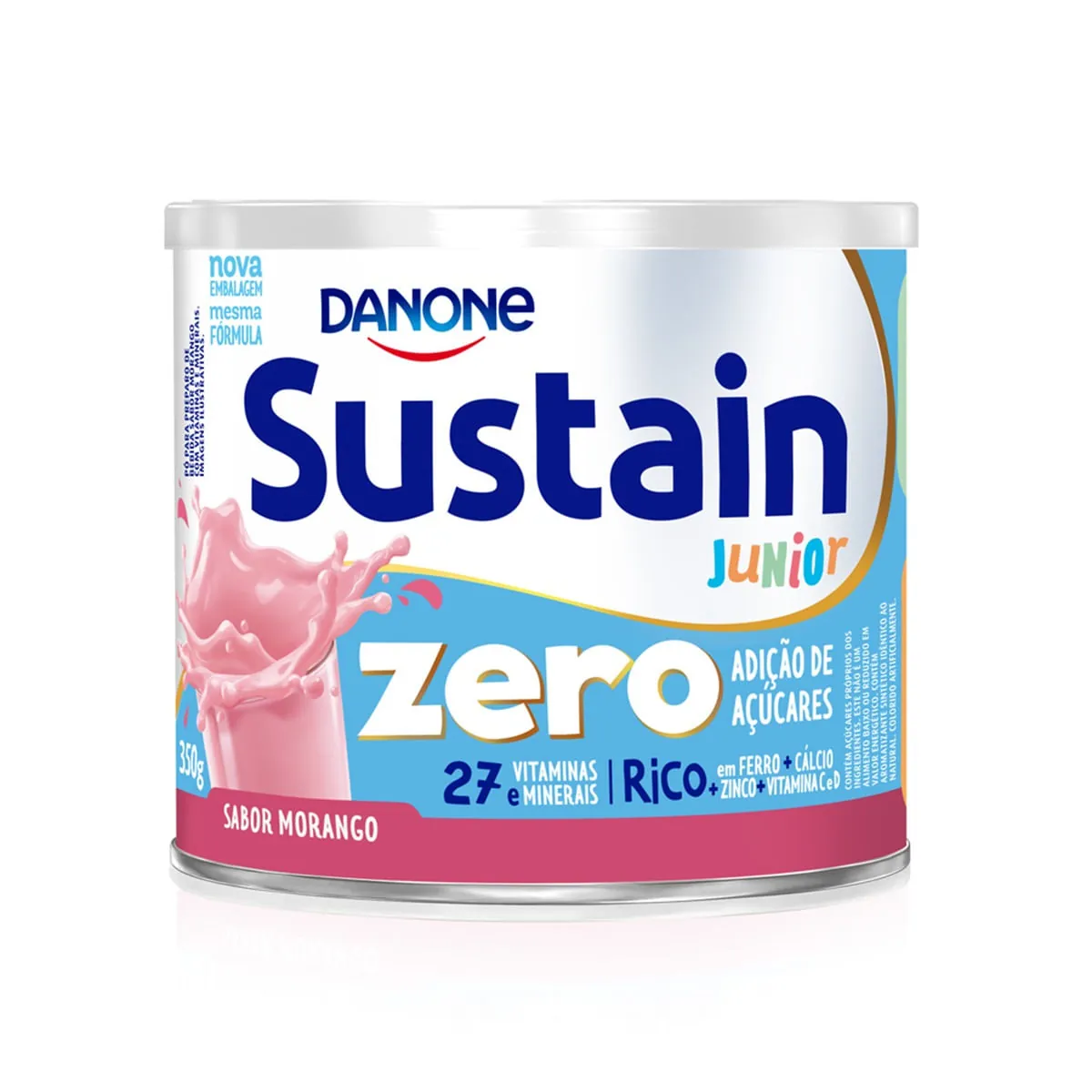 Complemento Infantil Sustain Junior Morango Zero 350g