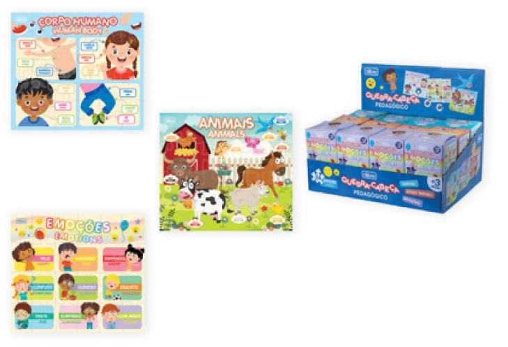 Quebra Cabeca Pedagogicos Animais E Emocoes Ref.346454