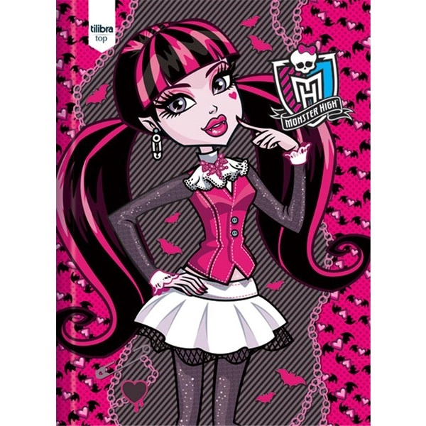 Brochura Dura Monster High 1 Matérias 96 Folhas 1772g Tilibra