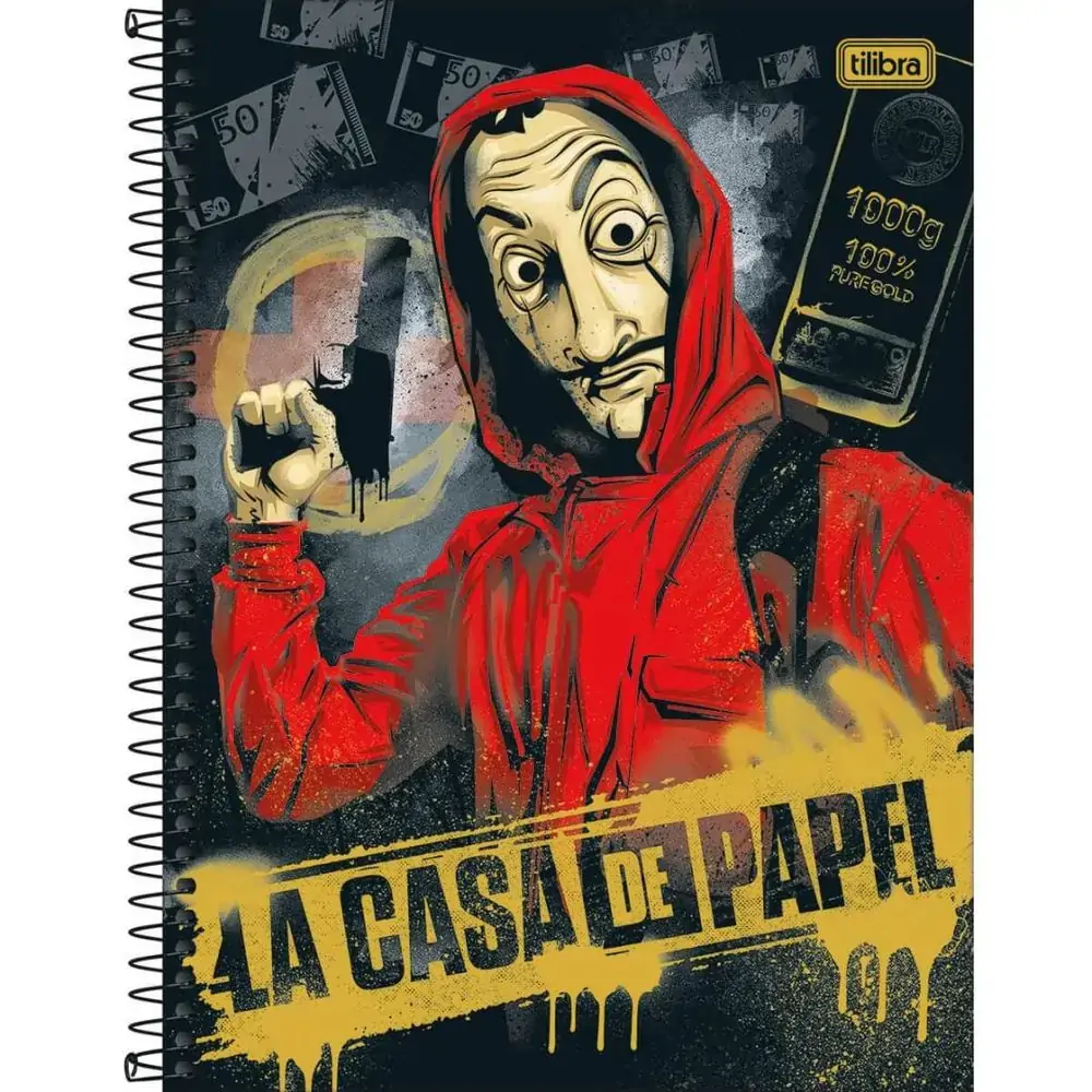 Caderno Tilibra Cd.univ.casa De Papel 160fls