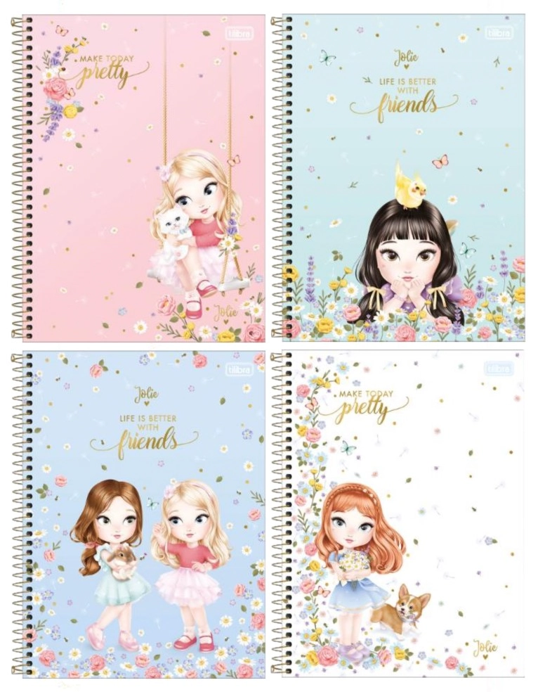 Caderno Tilibra 10x1 Capa Dura 2021 Jolie 80fls