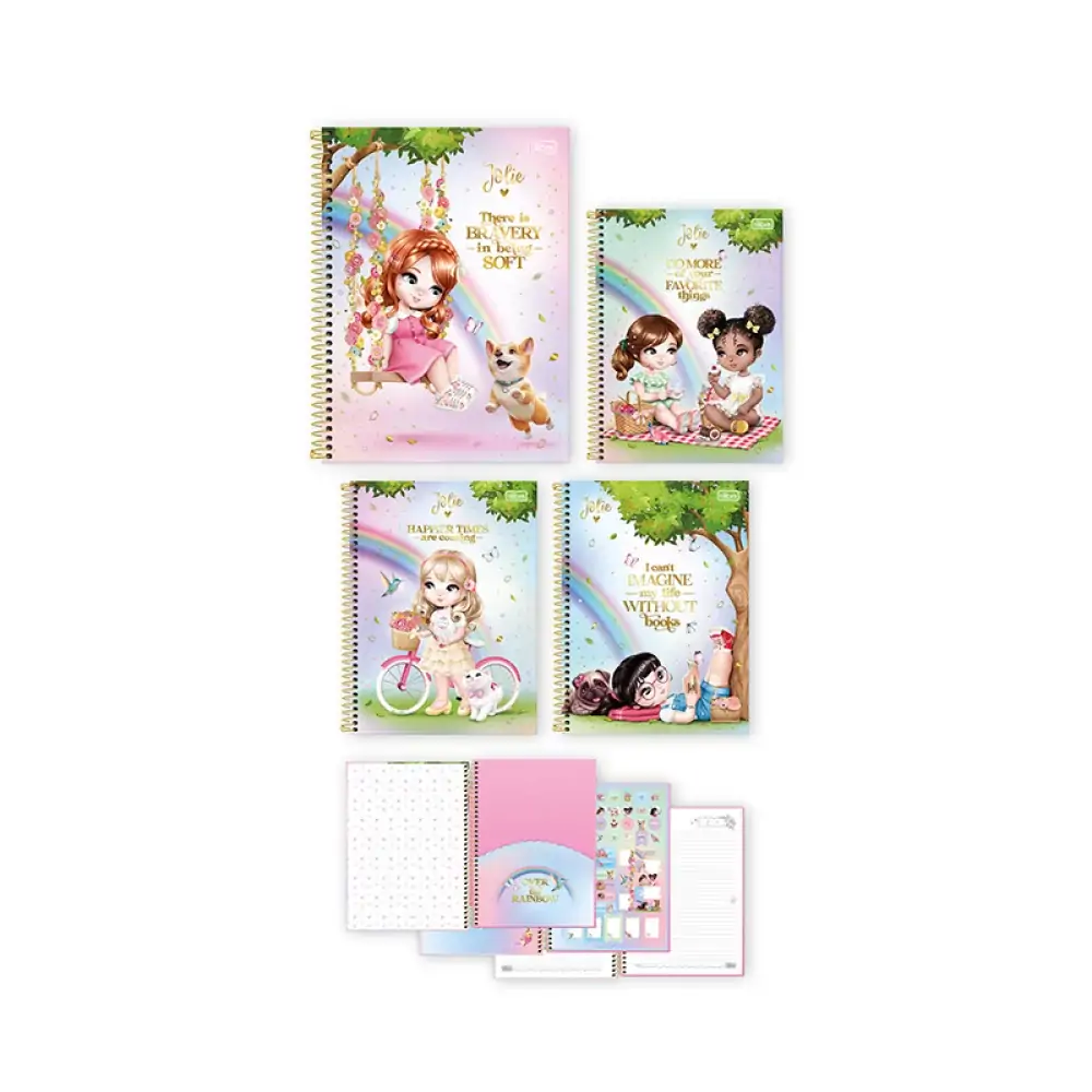 Caderno Tilibra 10x1 Capa Dura 2021 Jolie 160fls