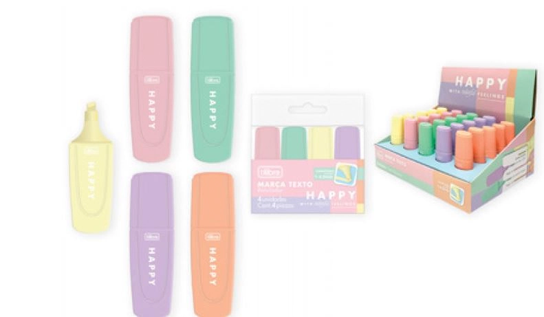 Marca Texto Mini Happy Sortidos Tilibra