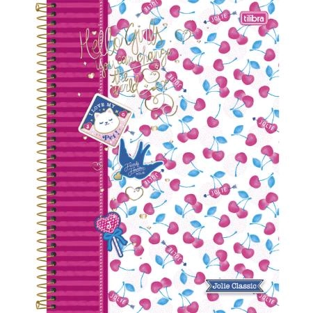 Caderno Espiral Jolie Classic 96 Folhas 462g Tilibra