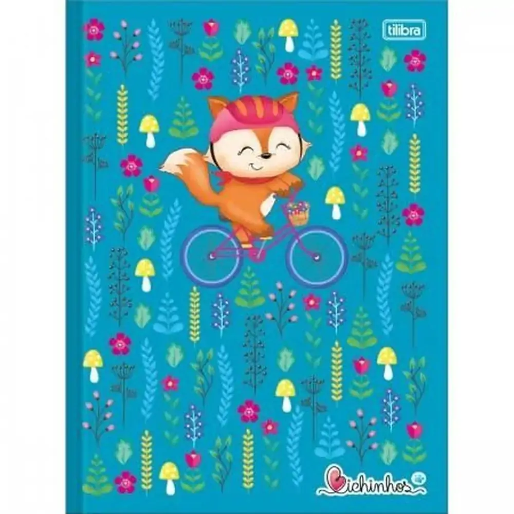 Caderno C Dura Cost 96fls Un Bichinhos