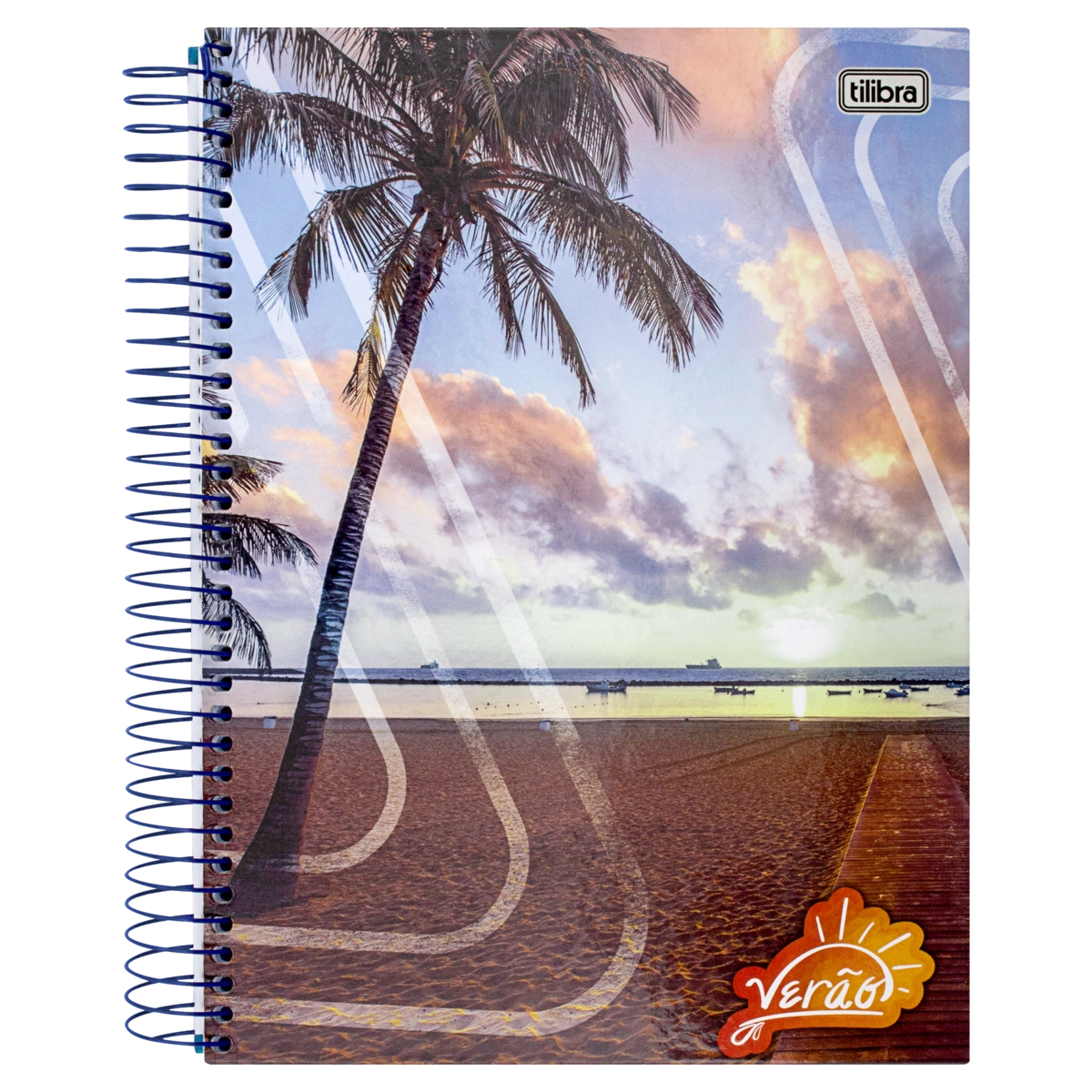 Caderno Capa Dura Espiral Verão Tilibra 200mm X 275mm 200 Folhas