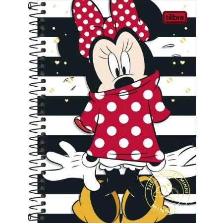 Caderno Espiral Minnie 96 Folhas 251g Tilibra
