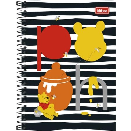 Caderno Espiral Capa Dura 1/4 Pooh 96 Folhas 251g Tilibra