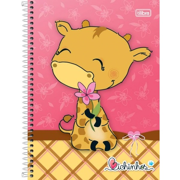 Caderno Espiral Universitário Bichinhos 240 Folhas 974g Tilibra