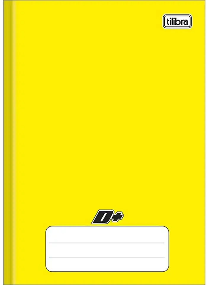 Caderno Capa Dura Brochura Amarelo Tilibra D 140mm X 200mm 48 Folhas