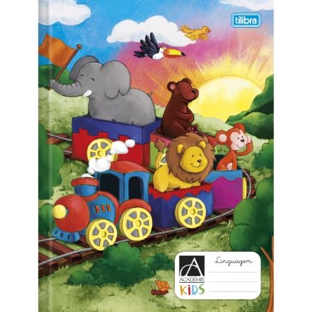 Caderno Brochura Capa Dura Linguagem Académie Kids 40 Folhas 233g Tilibra