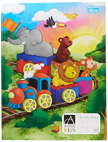 Quadriculado Brochura Dura Tilibra Kids 1 Matérias 40 Folhas