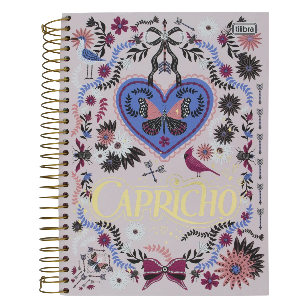 Caderno Capa Dura Espiral Capricho Tilibra 200mm X 275mm 320 Folhas