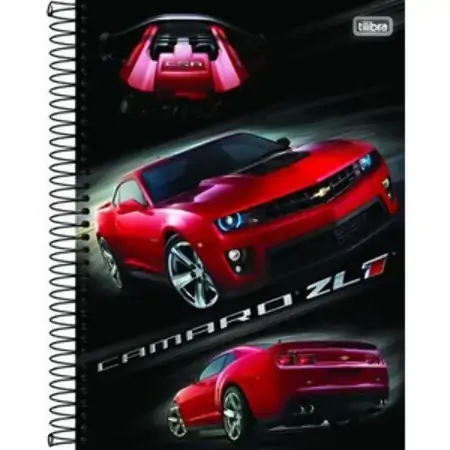 Caderno Espiral Universitário Camaro Corvette 96 Folhas 446g Tilibra