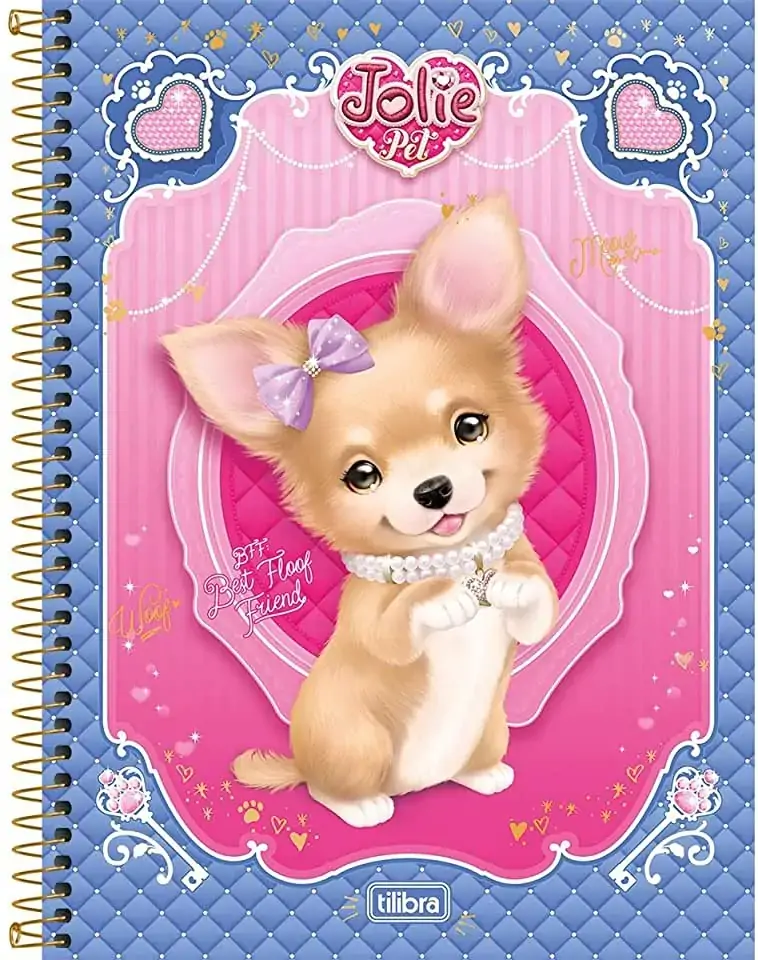 Caderno Jolie Pet 96 Folhas 462g Tilibra