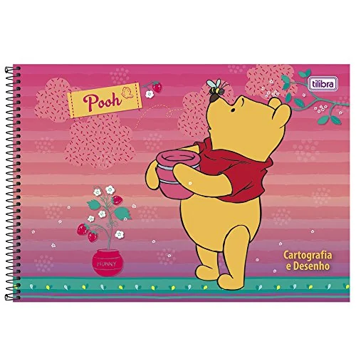 Caderno C.dura Desenho Tilibra Pooh 96fl Un
