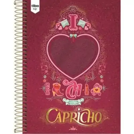 Universitário Espiral Dura Tilibra Top Capricho 10 Matérias 200 Folhas