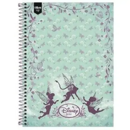 Caderno Espiral Universitário Fadas 200 Folhas 836g Tilibra