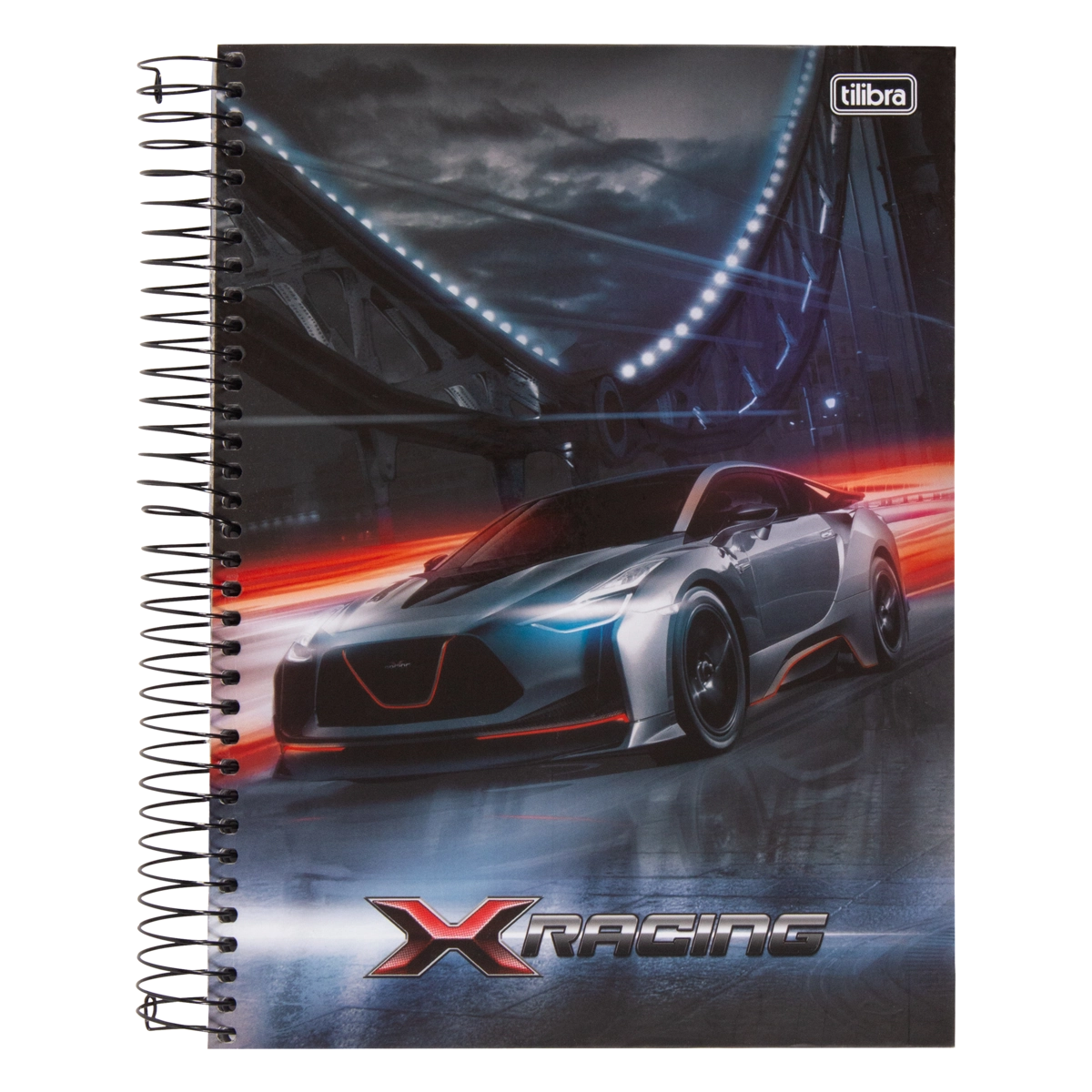 Caderno Capa Dura Espiral X Racing Tilibra 200mm X 275mm 200 Folhas