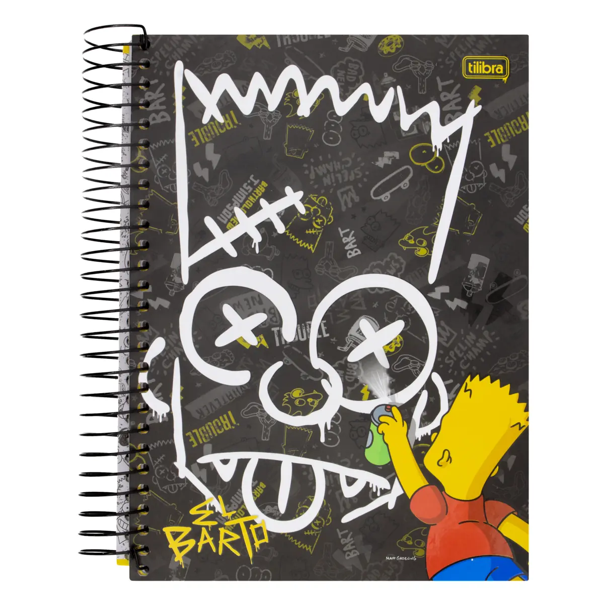 Caderno Capa Dura Espiral The Simpsons Tilibra 200mm X 275mm 320 Folhas