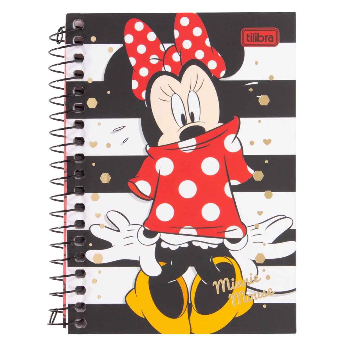 Caderneta Capa Dura Espiral Minnie Mouse Tilibra 110mm X 154mm 96 Folhas
