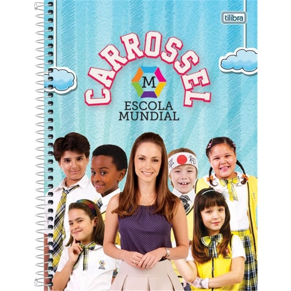 Universitário Espiral Dura Tilibra Carrossel 1 Matérias 96 Folhas
