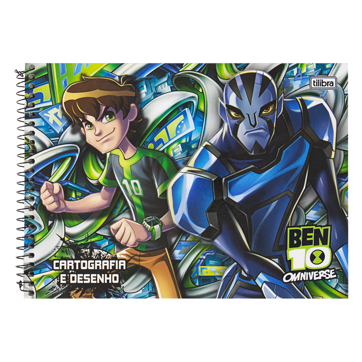 Caderno De Desenho Capa Dura Ben 10 Omniverse Tilibra 275mm X 200mm 96 Folhas