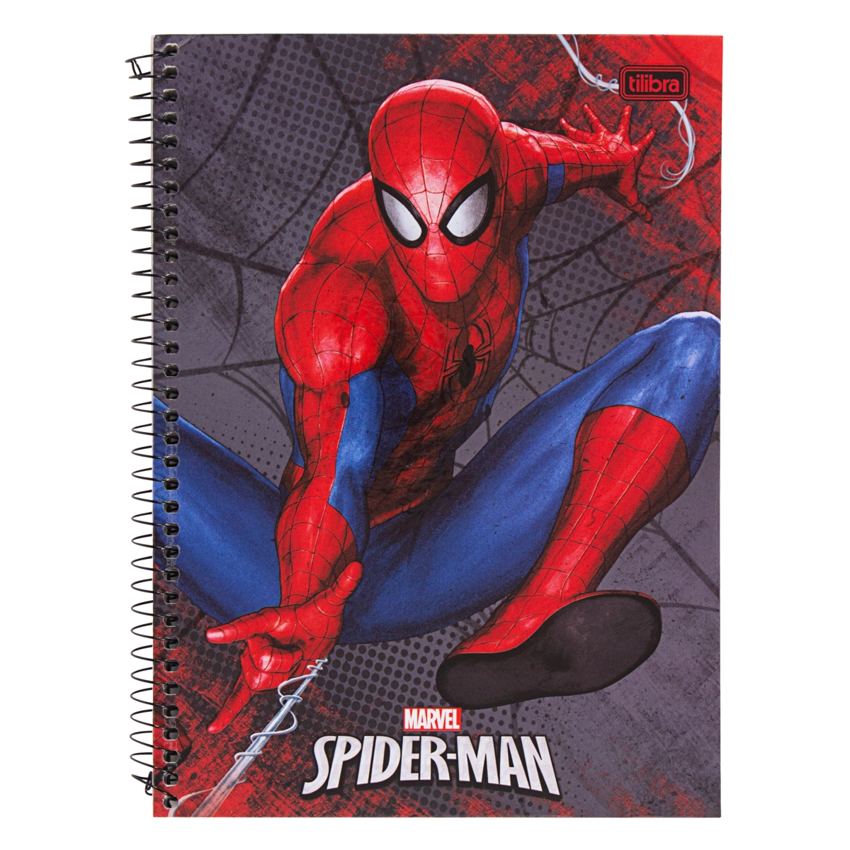 Caderno Capa Dura Espiral Spider Man Tilibra 200mm X 275mm 96 Folhas