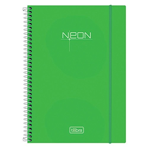 Caderno Universitário Tilibra Neon Verde Capa De Polipropileno 96 Folhas