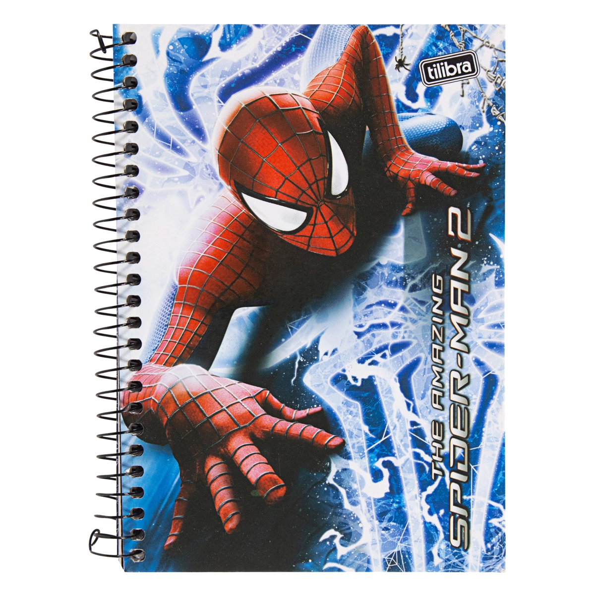 Caderno Capa Dura Espiral The Amazing Spider Man 2 Tilibra 140mm X 202mm 96 Folhas