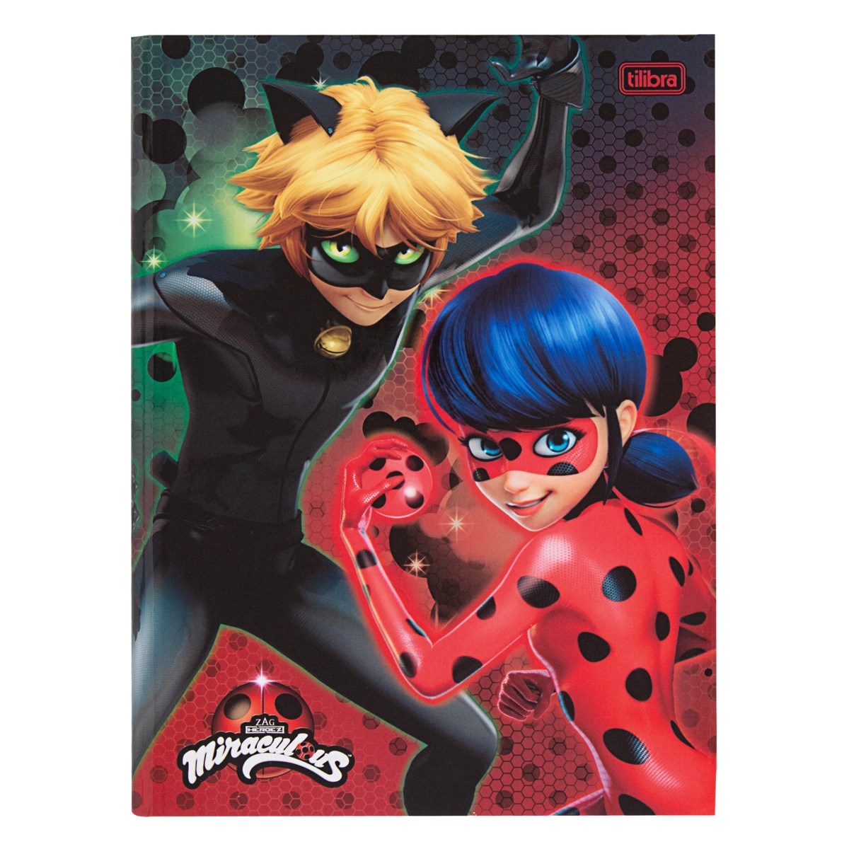 Caderno Capa Dura Brochurão Miraculous Tilibra 200mm X 275mm 96 Folhas