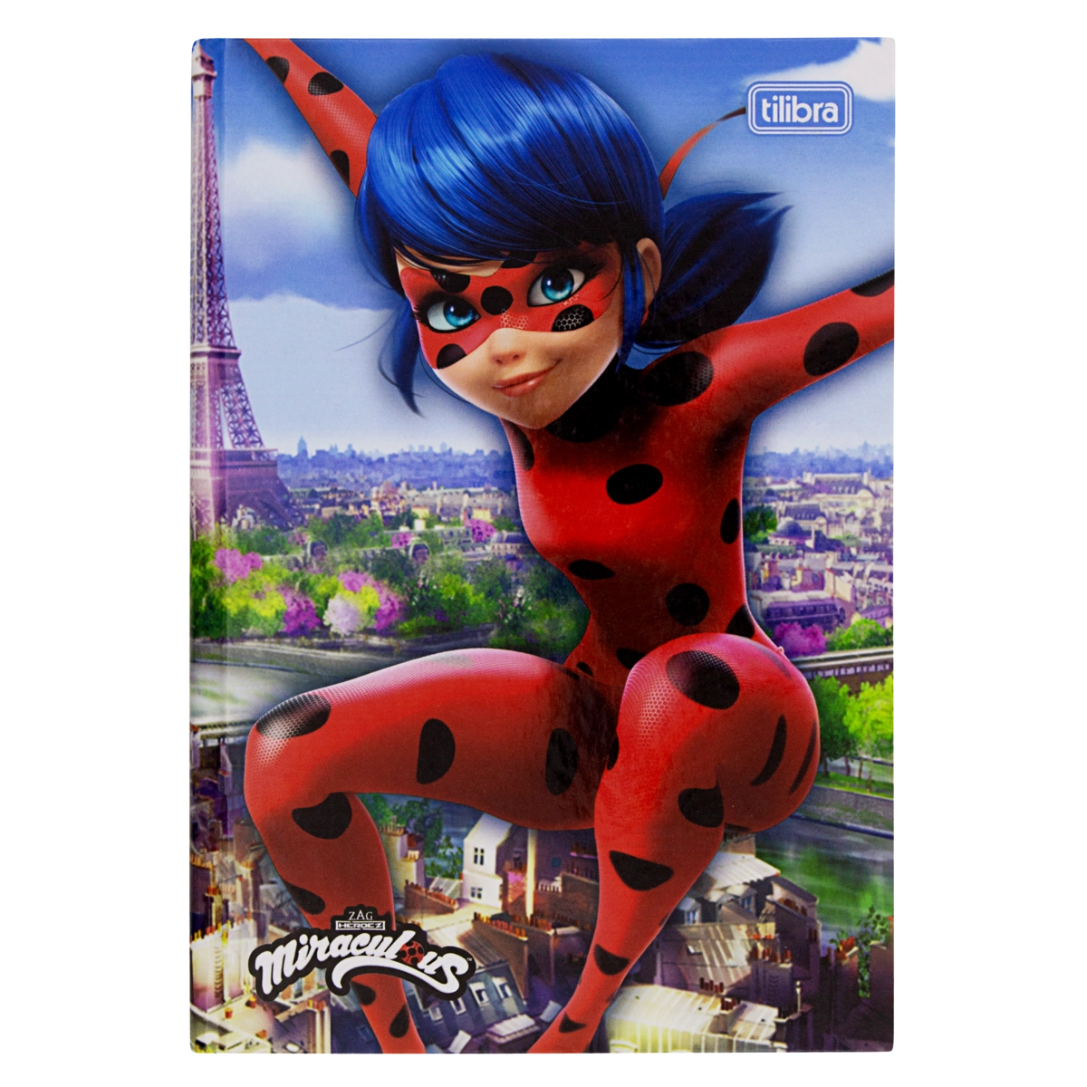 Caderno Capa Dura Brochura 1/4 Miraculous Tilibra 140mm X 200mm 96 Folhas