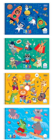Caderno De Desenho E Cartografia Capa Dura Espiral Tilibra Sapeca 275mm X 200mm 96 Folhas