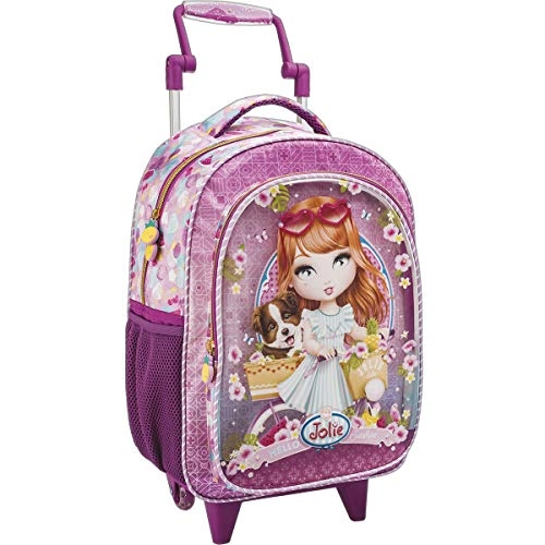 Mochila C/ Car Lux Jolie Morena Rosa