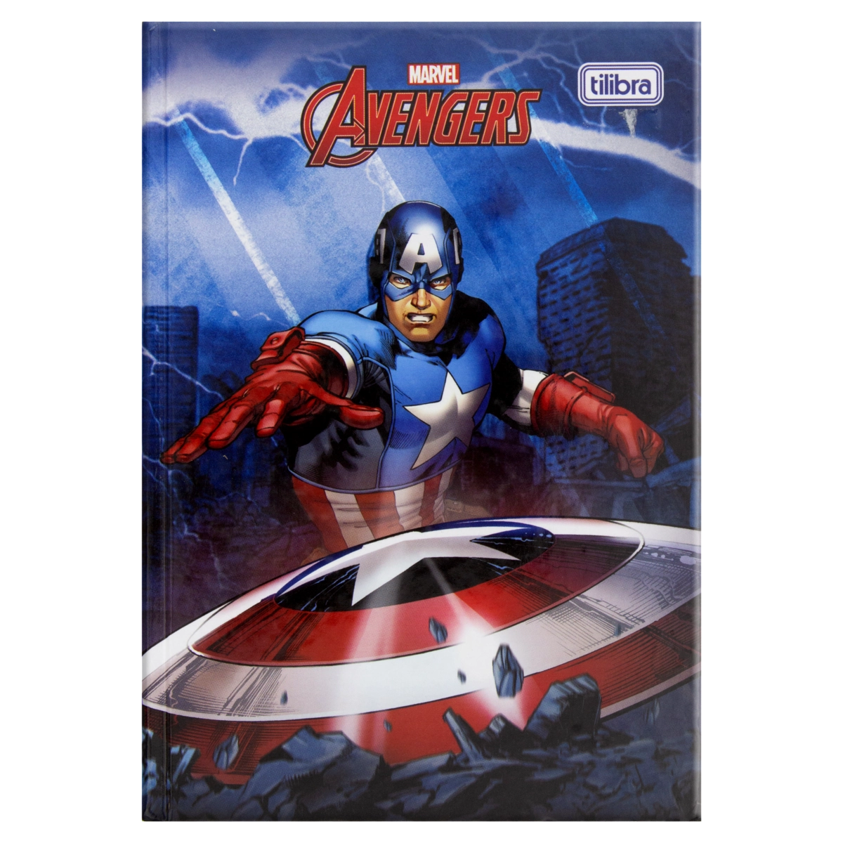 Caderno Capa Dura Universitário Brochura Marvel Avengers Tilibra 140mm X 200mm 96 Folhas