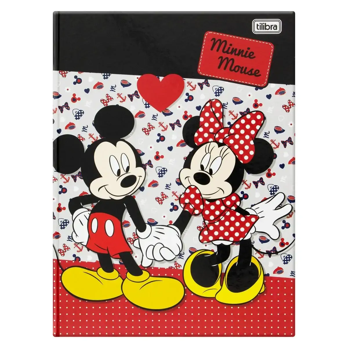 Caderno Capa Dura Brochura Minnie Mouse Tilibra 200mm X 275mm 96 Folhas