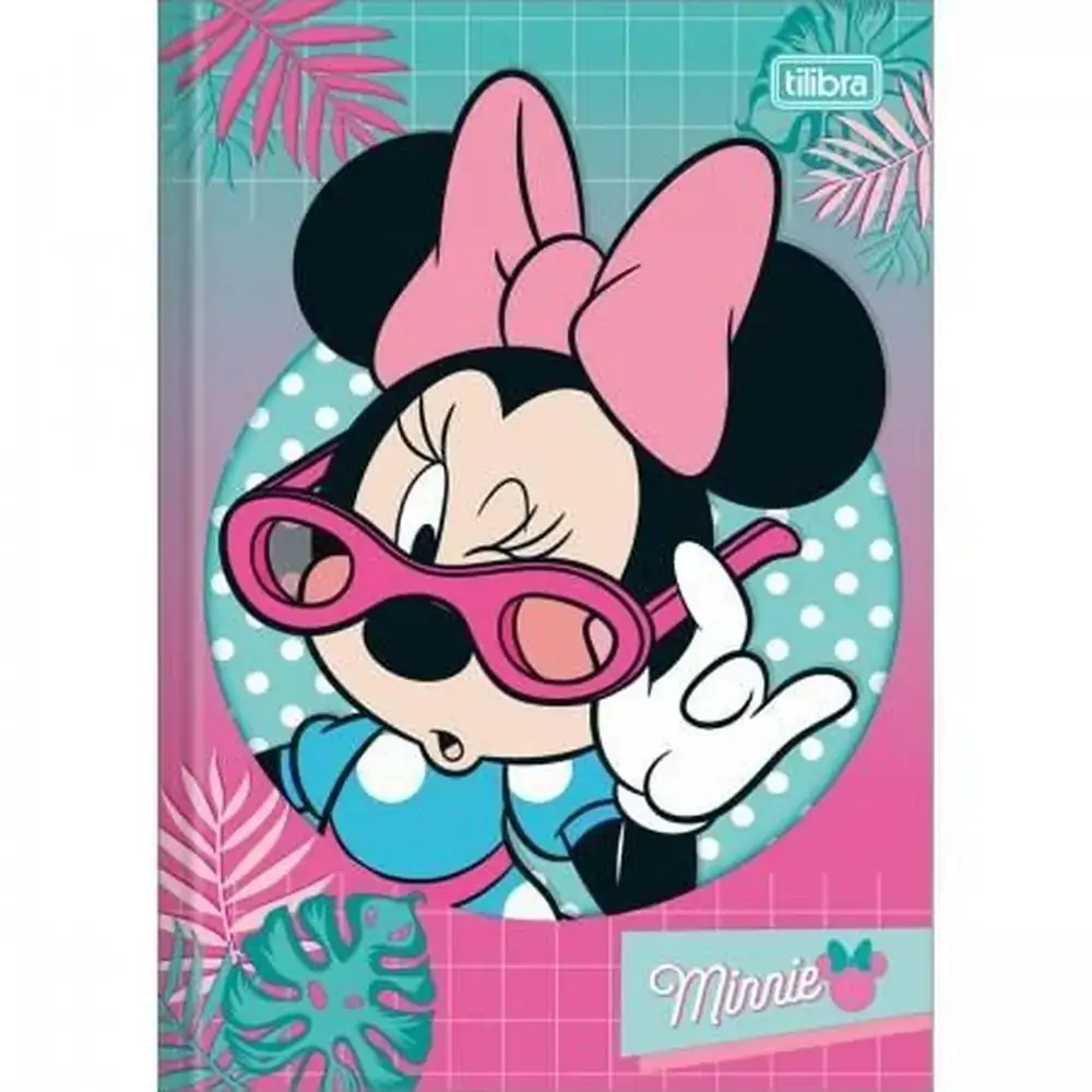 Caderno Brochura Capa Dura Top 1/4 Minnie 96 Folhas 218g Tilibra
