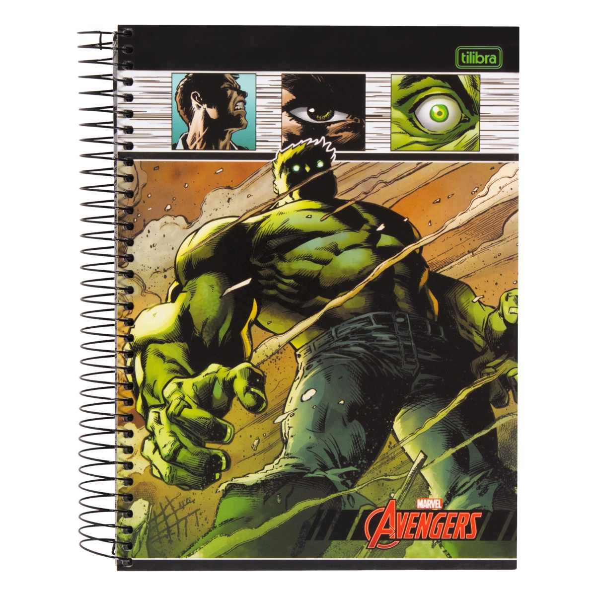 Caderno Capa Dura Espiral Hulk Avengers Tilibra 200mm X 275mm 200 Folhas