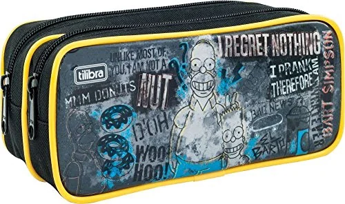 Estojo Escolar Tilibra Duplo Simpsons Ref.149063 Un