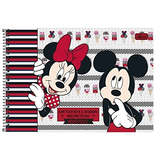 Caderno C.dura Desenho Tilibra Milimetrado Minnie 96fl Un