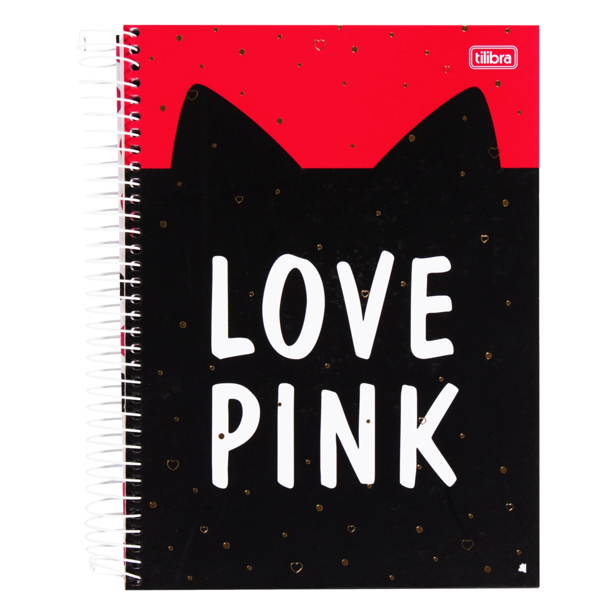 Caderno Capa Dura Espiral Love Pink Tilibra 200mm X 275mm 200 Folhas