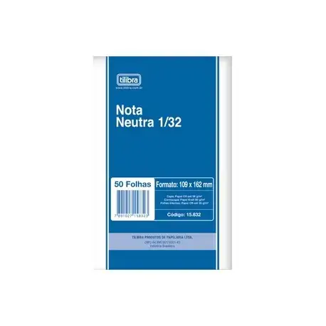 Nota Neutra 50 Folhas 50g Tilibra