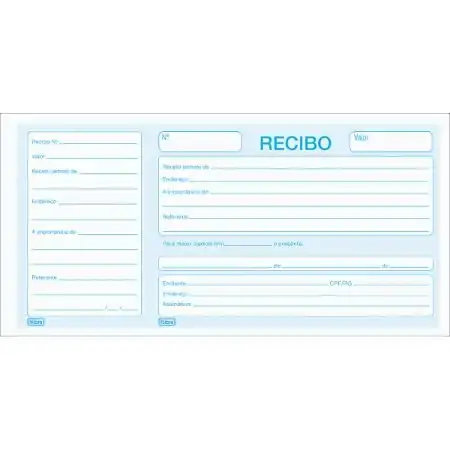 Bloco Recibo Com Canhoto 50 Folhas 66g Tilibra