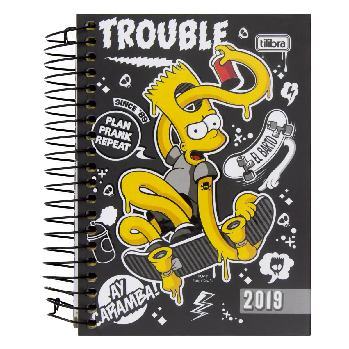 Agenda Anual Espiral The Simpsons Tilibra 117mm X 164mm 176 Folhas