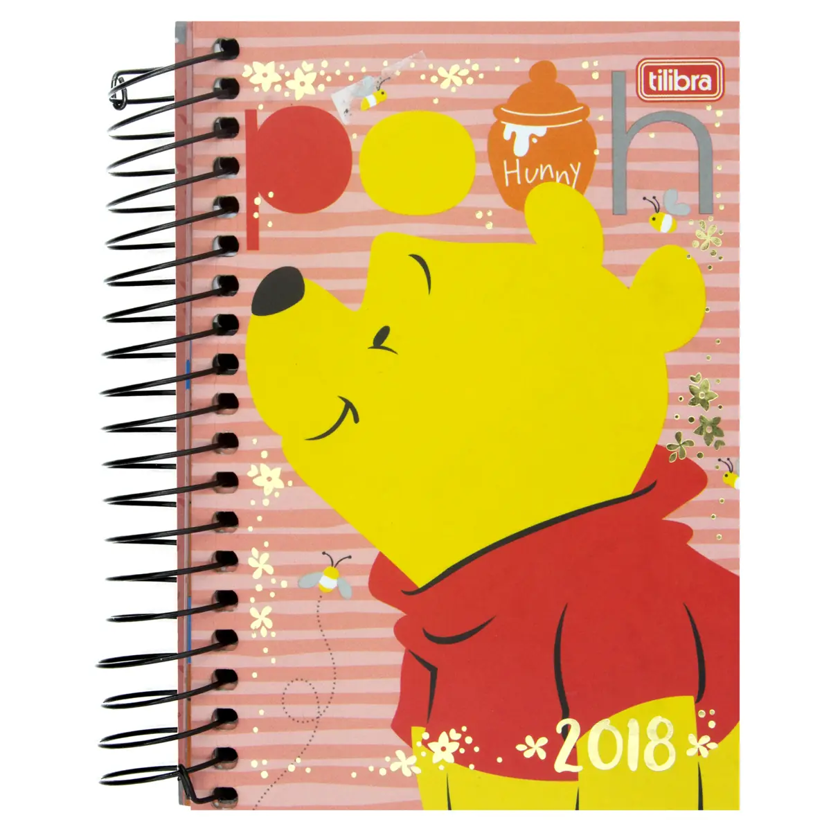 Agenda Anual Espiral Pooh Tilibra 117mm X 164mm 176 Folhas