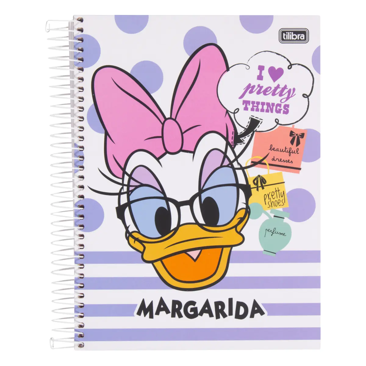 Caderno Capa Dura Espiral Margarida Tilibra 200mm X 275mm 200 Folhas