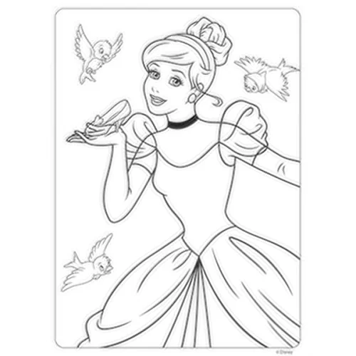 Folhas Tilibra P/colorir C/giz De Cera Princesas Un