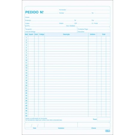 Bloco Talao De Pedido 50 Folhas 87g Tilibra