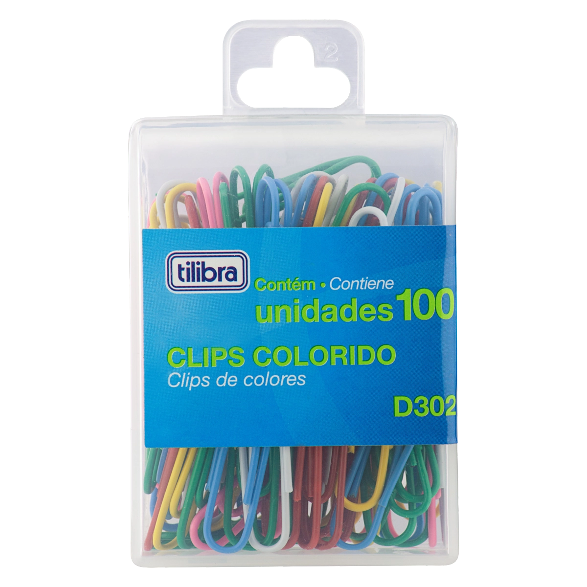 Clips Colorido D302 Tilibra 29mm 100 Unidades