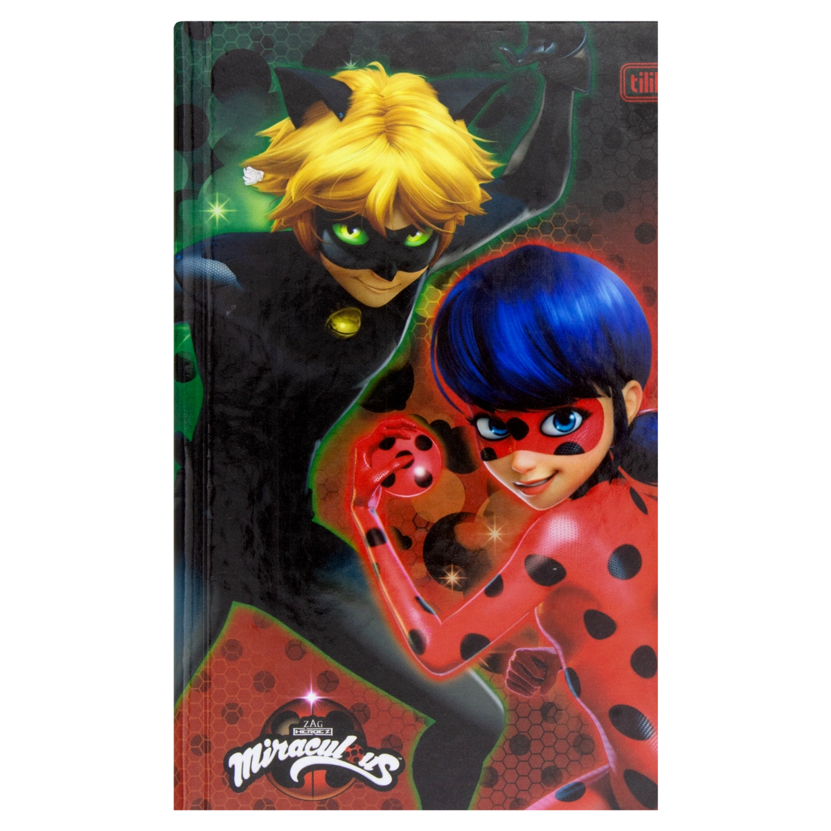 Caderno Capa Dura Brochura Miraculous Tilibra 140mm X 200mm 48 Folhas